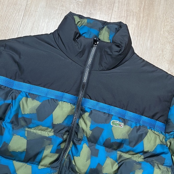 NEW Mens Lacoste Quilted Printed Puffer Jacket, SIZE MEDIUM / LARGE - Picture 4 of 6